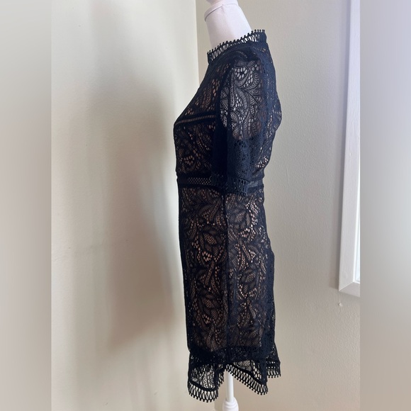 NWT Black Lace Bardot Dress - Size 8/M - Picture 2 of 3